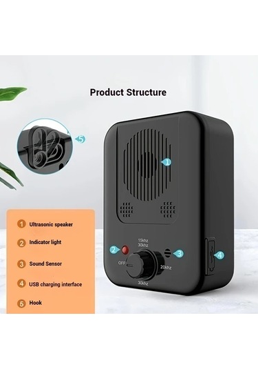 Willowhaven Siyah Usb Şarjlı Akıllı Havlama Önleyici Cihaz Köpek Eğitim Aleti