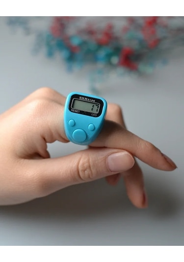 Mini Işıklı Zikirmatik Açık Mavi Açık Mavi