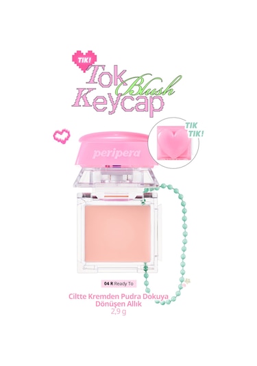Ciltte Kremden Pudra Dokuya Dönüşen Allık Perıpera Tok Blush Keycap 04 Ready To