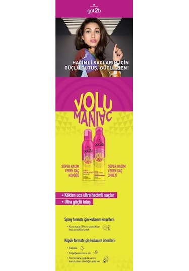 Schwarzkopf Got2b Volumaniac Süper Hacim Veren Saç Spreyi 300 ML