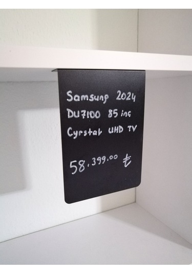 10 Ad Pvc Karatahta Siyah Etiket Pano 14x10 Cm Yapışkanlı İsimlik