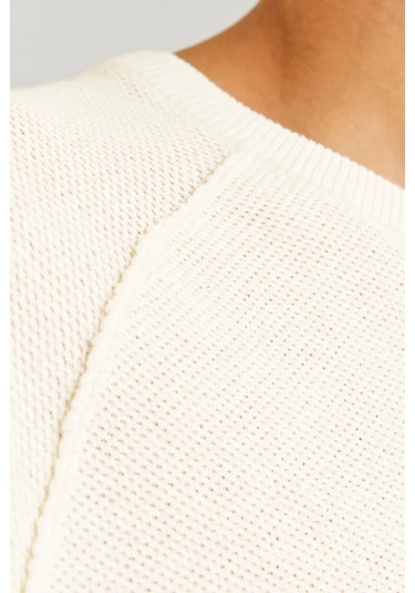 Jack & Jones Erkek Kazak 12264525 Krem Krem