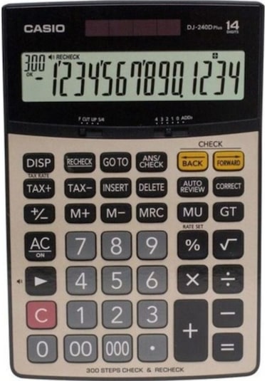 Casio DJ-240D Plus Masaüstü 14 Hane Hesap Makinesi