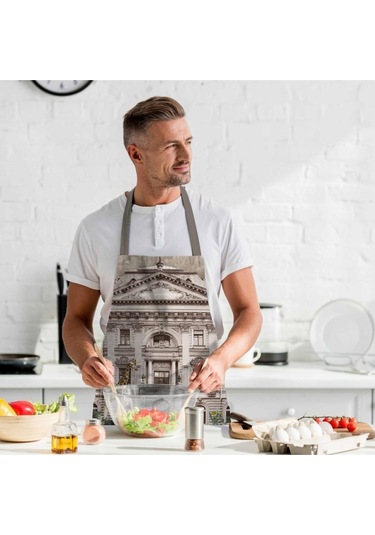 Zoo Design Mutfak Önlüğü Keten Kumaş, Uluslararası Yıkama Ve Solmama Sertifikası Çok Renkli