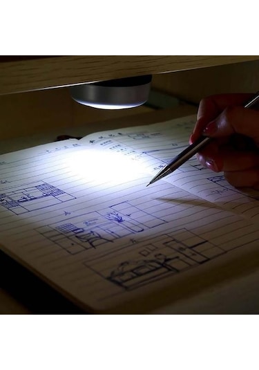 Siyah Kabine Dolap Dolap 3led Yuvarlak Lamba Kamp Çadırı Araba Gövde Dokunmatik Gece Lambası Siyah