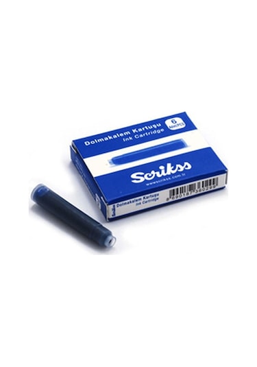 Scrikss Mavi Dolma Kalem Kartuşu 6Lı