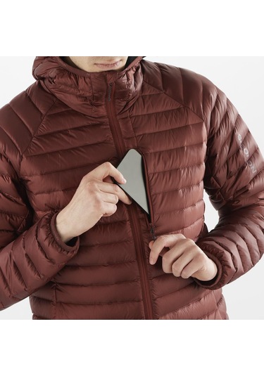 Salomon Elıxır Mıcro Down Erkek Outdoor Montu Rum Raısın Lc2292300 Bordo