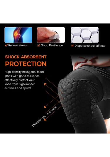 Moveevo Spor Aktivite Knee Sleeve: Darbe Emici, Havalandırıcı, Basketbol-trekking İçin Uzun Bilekli Koruyucu - Siyah, M Beden Tek Adet Siyah