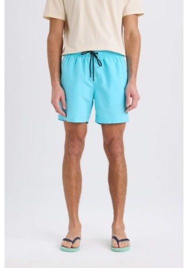 Defacto File Astarlı Kısa Boy Deniz Şortu N0131az25hstr111 Turkuaz