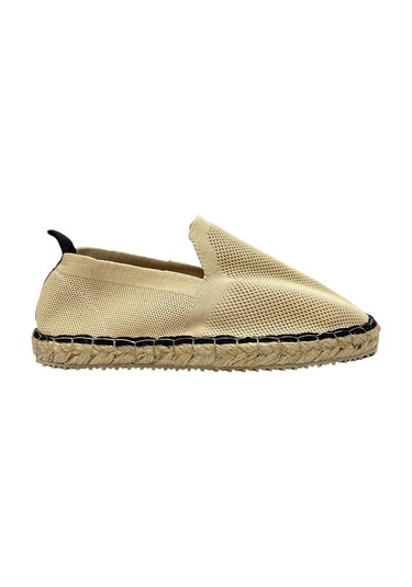 Unisex Bej Triko Espadril Bej