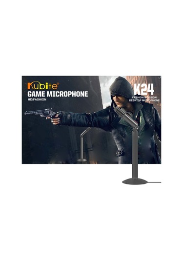 Mufunye Kubite K24 120 Döndürülebilir Masa Mikrofonu 3,5 Mm Jak Stüdyo Stereo Kayıt Masa Kondenser Mikrofonu Mikrofon