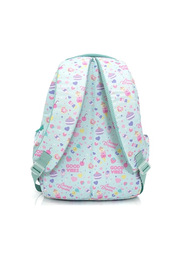 Wia Pembe Dondurma Desenli Kız Çocuk Okul Çanta Seti 3 Parça Çok Renkli