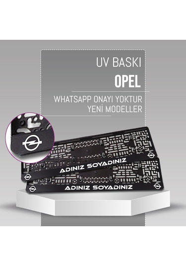 Opel Plakalık, 2 Adet Premium Uv Baskı, Plakalıkhane