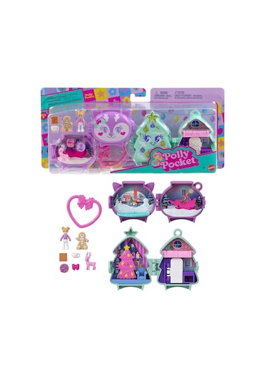 Jgm53 Polly Pocket Sevimli Yılbaşı 2li Paket Oyun Seti Standart