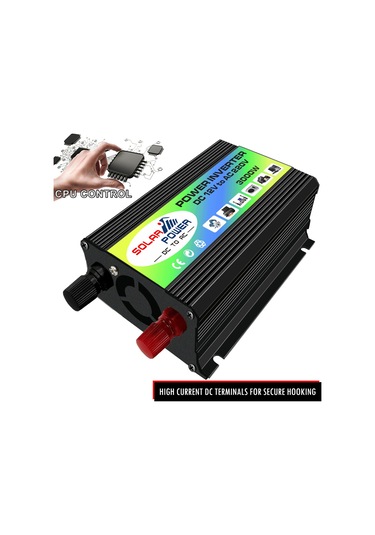 Peaks Power 3000w Modifiye Sinüs Dalga İnvertör Yüksek Frekanslı Güç İnvertörü Dc 12v'dan Ac 220v'ye Dönüştürücü Araç Güç Şarj Cihazı 2.1a Çift Usb Portu Pil Kelepçeleri İle