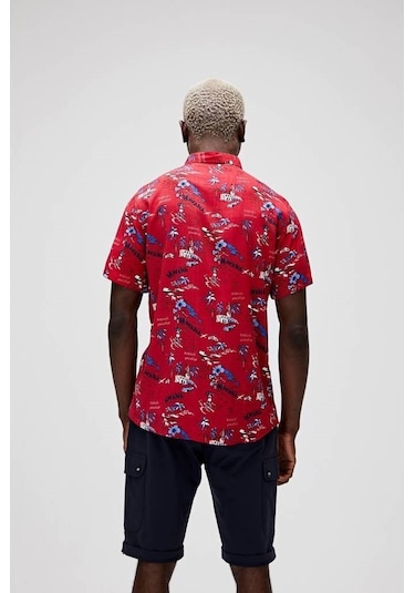 Bad Bear Hector Erkek Kırmızı Kısa Kollu Gömlek Kırmızı