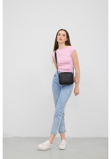Shule Bags Lina Çapraz Çanta Siyah Siyah