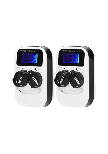 Lır2016 Lır2025 Lır2032 Ml2016 Ml2025 Ml2032 Cr2032 Ab Fişi 100-240v İçin 2 Adet Lcd Düğme Pil Şarj Cihazı