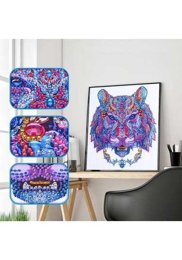 Monyee 30x30cm Yarı Tamamlanmış Özel Şekil Elmas Boyama, Ev Dekorasyonu İçin Dıy El Sanatı Seti Diğer