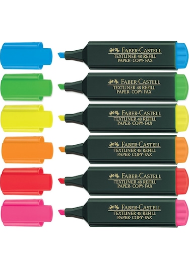 Faber Castell Fosforlu Kalem Textliner 1546 6 Renk Set