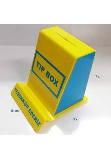 Sarı-mavi Tip Box Bahşiş Kutusu