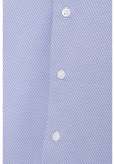 SÜVARİ Buz Mavi Regular Armürlü Klasik Yaka Gömlek Buz Mavi