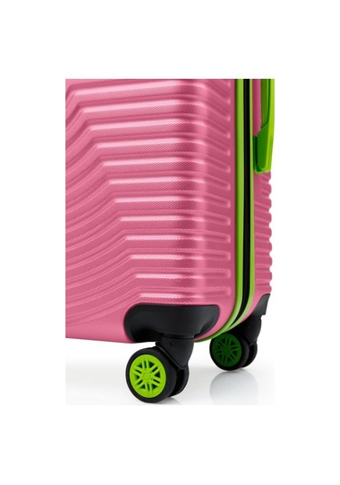 Büyük Boy Valiz 4x2 Teker Pembe 1169