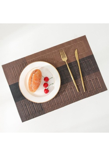 Gri 4 Adet Set Masa Mat Geometrik Pvc Placemat Mutfak Masa Örtüleri Ped Fincan Bardak Kahve Yemek Masası Peçeteler Ev Dekor Gri