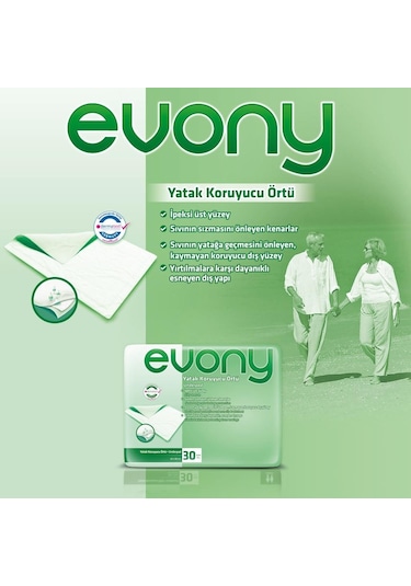 Evony 60 x 90 CM Yatak Koruyucu Örtü 30'lu