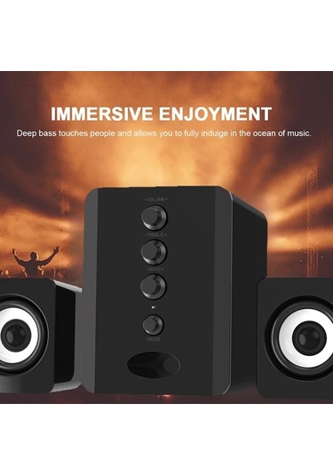 Willowhaven Siyah Bağımsız Ayarlı 3 İnç Bass Mini Hoparlörler Usb Tablet Laptop Taşınabilir Yüksek Kalite Ses