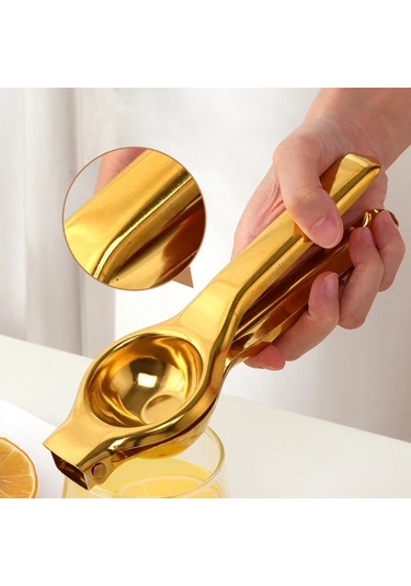 Liangmei 1 Adet Paslanmaz Çelik Manuel Meyve Sıkacağı Ev Limon Gold