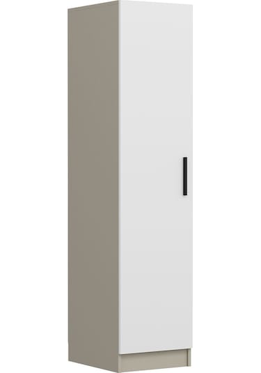 Minar Kale 1 Kapaklı Dolap 190cm - Kumtaşı/beyaz - Askılıklı Çok Renkli