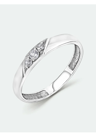 Torgovyj Dom Uvelir Holding 925 Ayar Gümüş Taşlı Alyans Takı 428893879 Gri