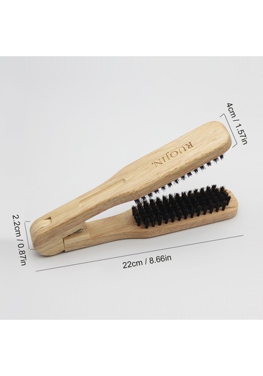 Lemestar Ahşap Fiber V Tipi Saç Tarak, Kuru Kıvırık Saçları Düzleştirir, Doğal Saç Bakımı İçin Uygun