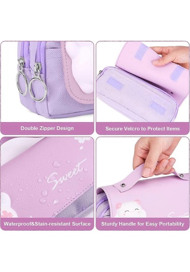 Saplı Su Geçirmez Okul Kalem Kutusu, Büyük Kalem Kutusu, Dekompresyon Oyuncaklı Okul Kalem Çantası, Üniversite Ofis Öğrencileri Ve Kız Çocukları İçin Th