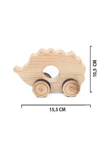 Ahşap Oyuncak Tekerlekli Araba Hayvan Model-2