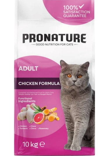 Pronature Tavuklu ve Pirinçli Yetişkin Kedi Maması 10 KG