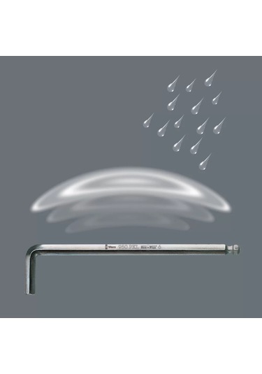 Wera 950 Pkl Allen Anahtar, İnç, Blacklaser, 1/4" X 190 Mm