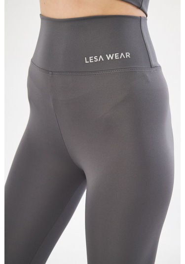 Lesa Wear Yüksek Bel Likralı Toparlayıcı Tayt Antrasit