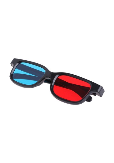Padalink 3d Anagliph Gözlük: Kırmızı-mavi Lensli, 3d Filmler, Oyunlar, Fotoğraflar İçin, Hafif Ve Konforlu Siyah Karkas