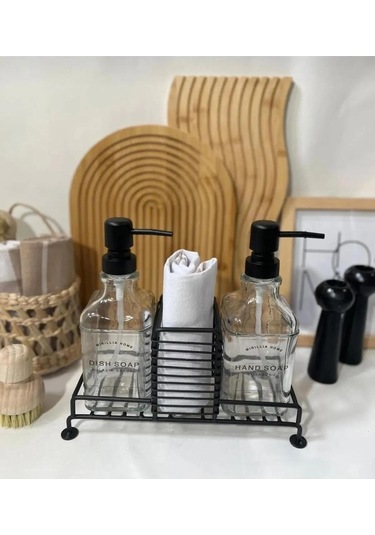 Mien Standlı 2 Li Sabunluk Seti Şeffaf