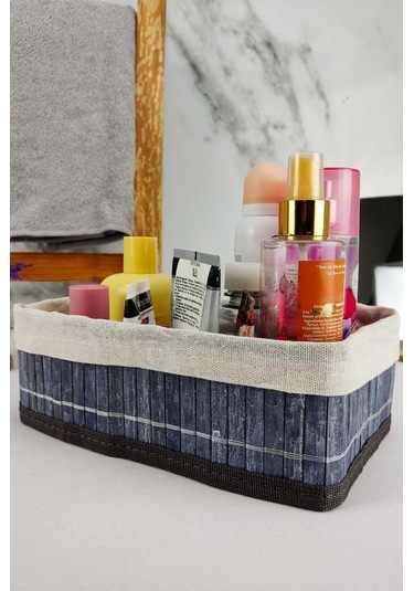 Digithome Bambu Çok Amaçlı Saklama Kutusu Düzenleyici Küçük Boy Organizer Gri 25x15x8 Cm - Cl-6007-2