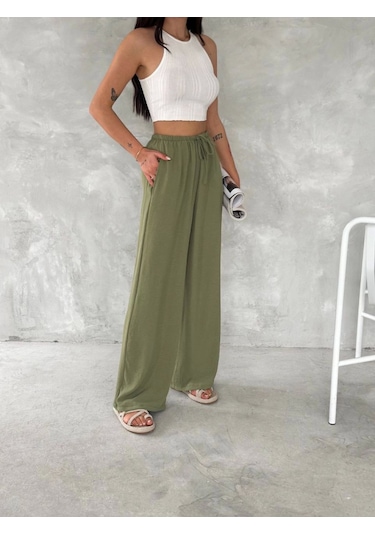 Soonaksesuar Ayrobin Oversize Pantalon - Mint Yeşili Yeşil