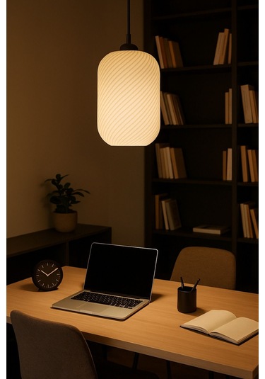 Dekoratif Avize Spiral Serisi Ev Ofis Veranda Mutfak Çap 20 Cm Çok Renkli