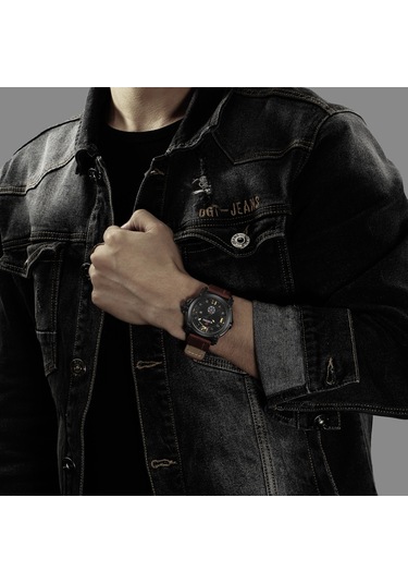 Erkek Saat Kuvars Hareketi Tarih Hafta Göstergesi İş Rahat Kol Saati Haki Diğer