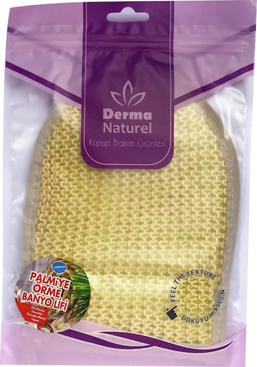 Derma Naturel Palmiye Lifi Örme Banyo Eldiveni 2 Li Set