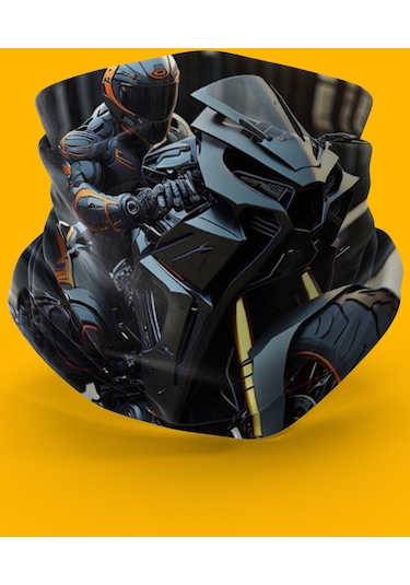 Bebo Store Extreme Spor Motor Ve Bisiklet Kullananlara Özel Desenli Buff Boyunluk Bandana Balaklava Moto-5