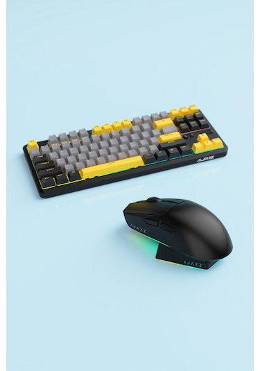 K870t Pro Siyah Mekanik Klavye + Aj139 V2 Siyah Oyuncu Mouse Seti