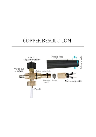 Sones Yüksek Basınçlı Araba Yıkama Köpük Tabancası Sabun Köpürtücü Jeneratör Su Püskürtme Tabancası, Dış Tel: 22 X 1,5, İç Delik: 14