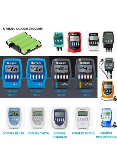 Compex Tens Cihazlar Için Uyumlu Uyumlu Şarj Edilebilen Batarya